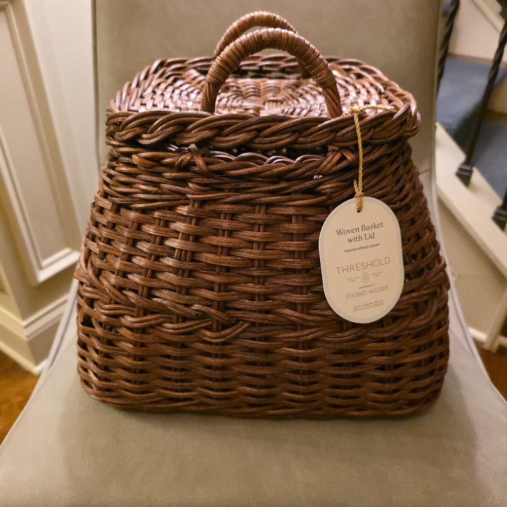 Studio Mcgee Threshold Rattan Basket Square Dark Brown Target 2025 - Picture 11 of 14